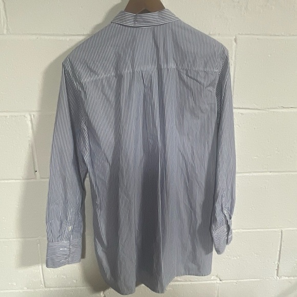 H&M Women’s White|Blue 100% Cotton Striped Shirt Sz XS - Picture 4 of 4